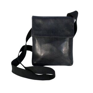 WILKES BASHFORD Vintage Glove Leather Unisex Crossbody Bag w Elastic Strap